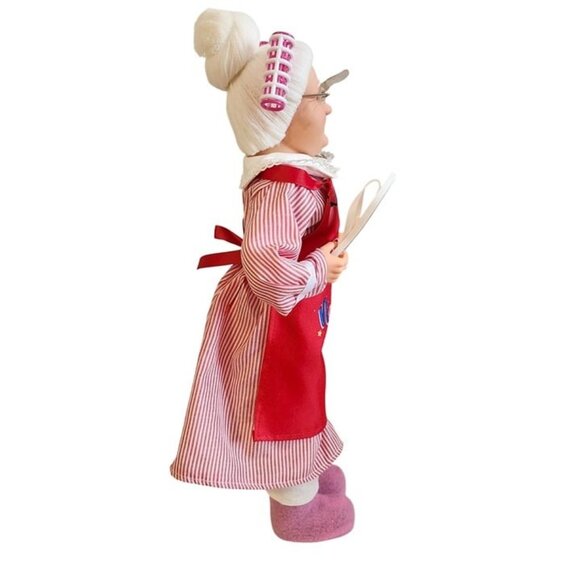 Cuban Mrs. Claus with flag Decoration Doll 18" Feliz Navidad Apron - Picture 3 of 5